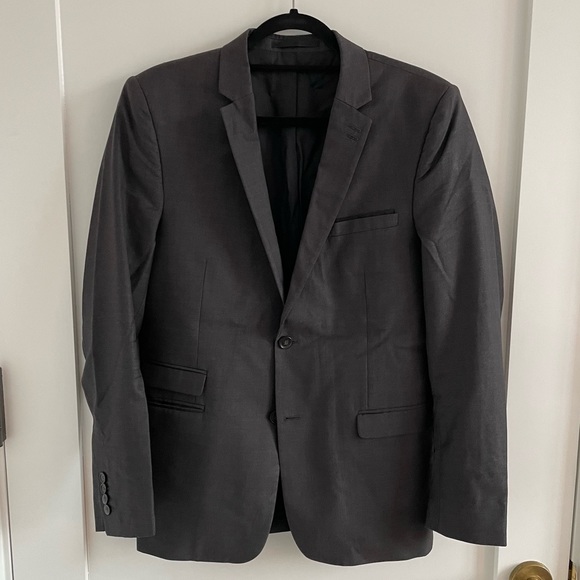 The Kooples Dark Gray Suit Jacket Blazer size Euro 48 US Medium, EUC - Picture 1 of 6
